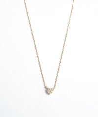 [K10]タイニーハートパヴェダイヤモンドプチペンダント【cucia】