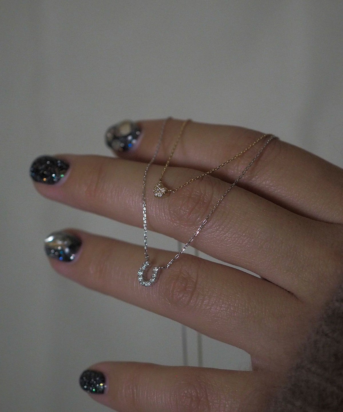 [K10]タイニーハートパヴェダイヤモンドプチペンダント【cucia】