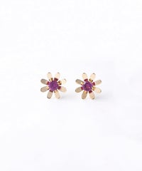 【web限定】[K10]フロラジェムストーンピアス