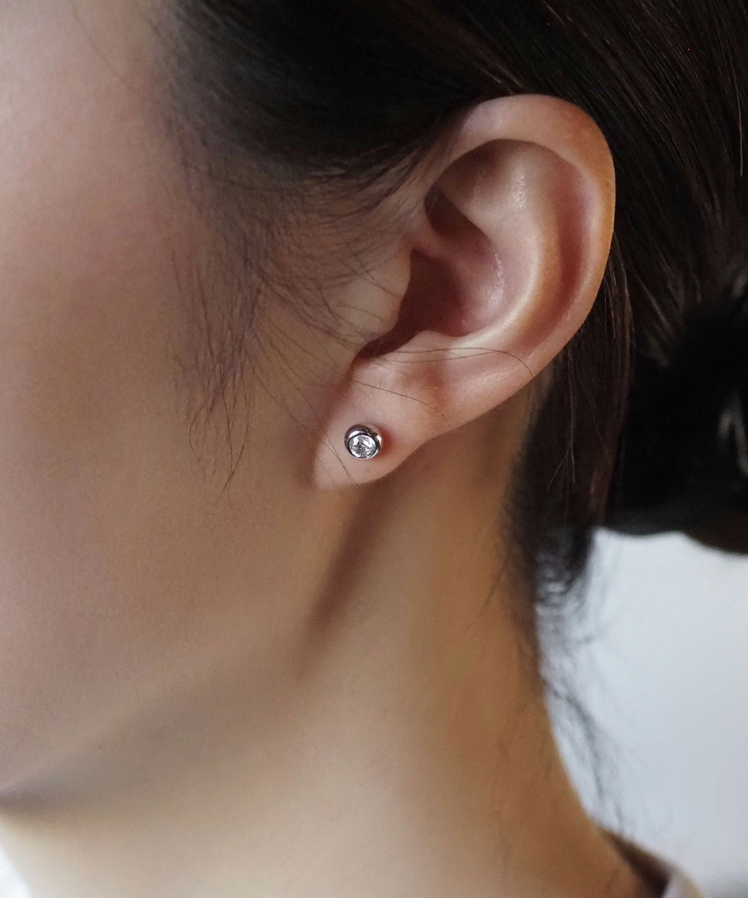 パッローネジルコニアチタンポストピアス【MUK petite charme】