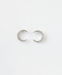 パヴェクレセントムーンピアス【MUK petite charme】