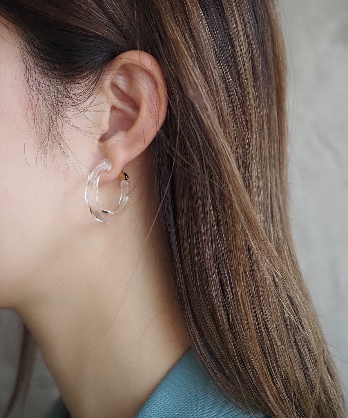 C型クリアIMUFURETイヤリング