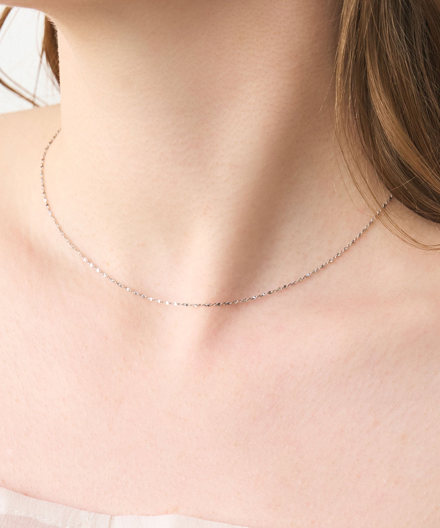 クリスクロスチェーンステンレスネックレス