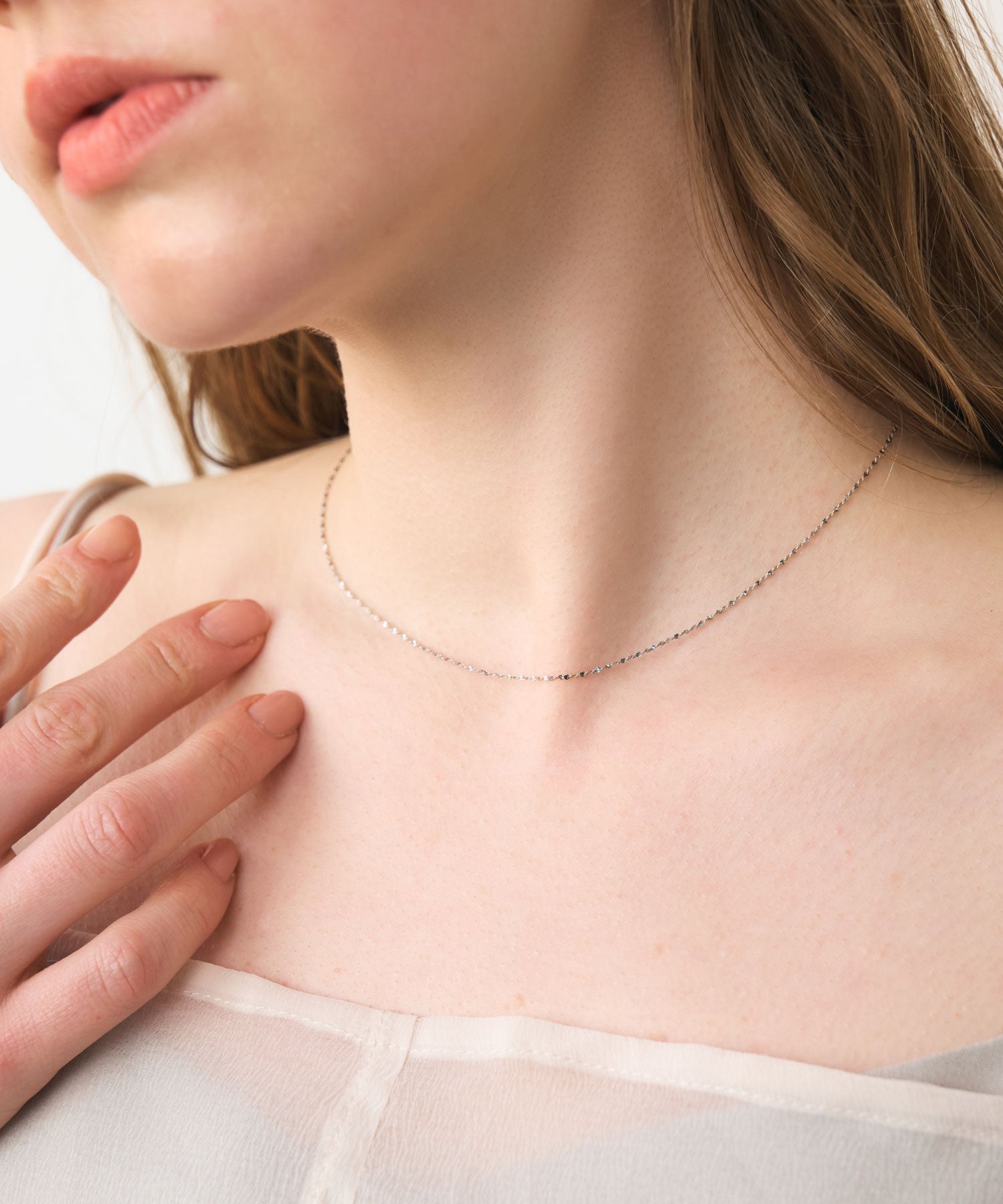 クリスクロスチェーンステンレスネックレス