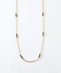 レクタングルバーサージカルステンレスネックレス