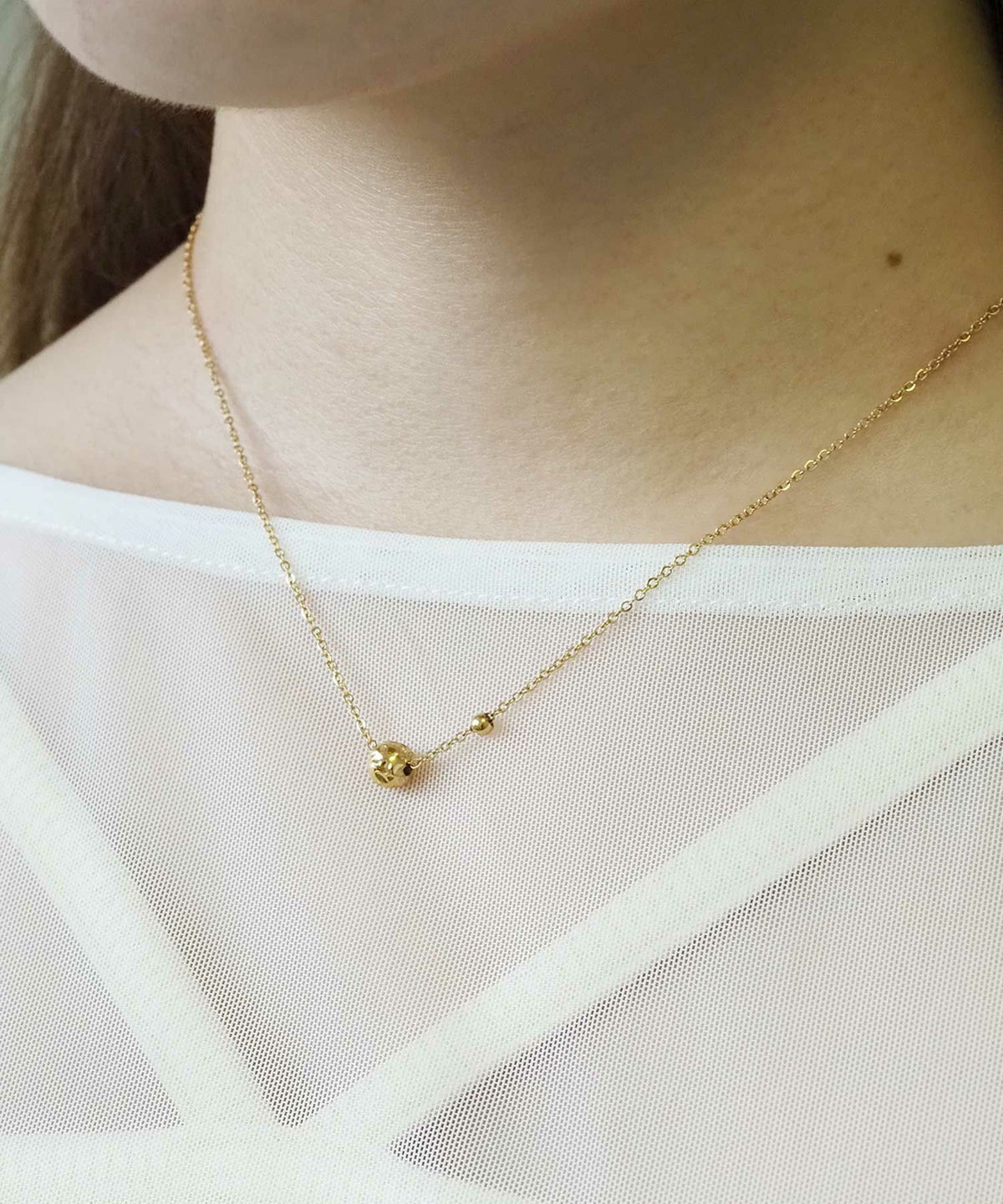 メタルボールサージカルステンレスネックレス