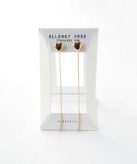 ハートチェーンサージカルステンレスアメリカンピアス