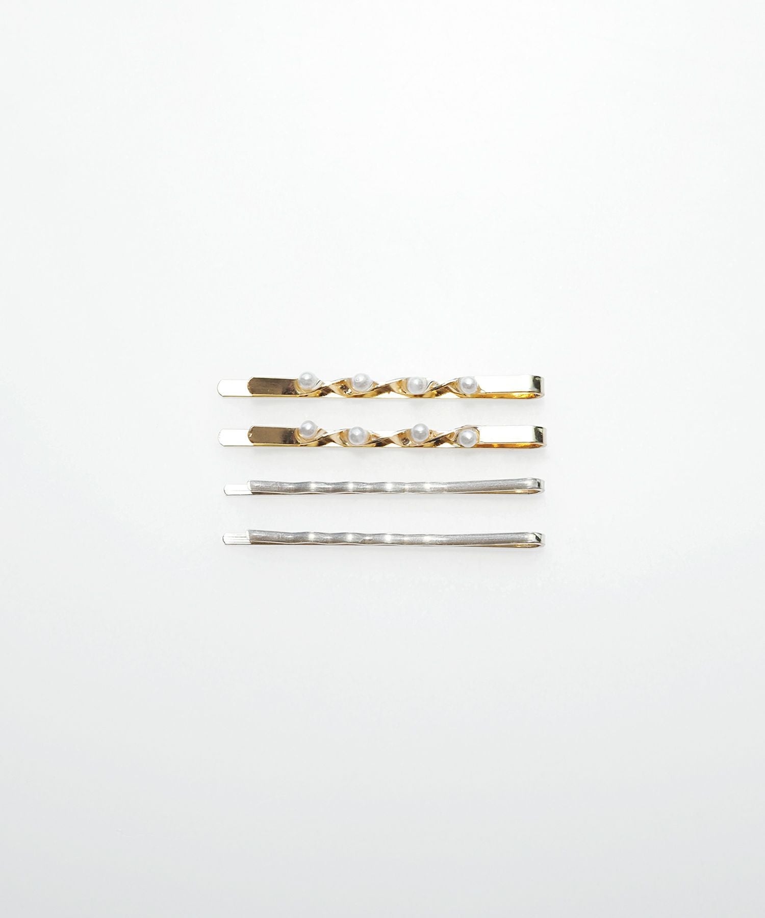 パール飾りカラーセットヘアピン