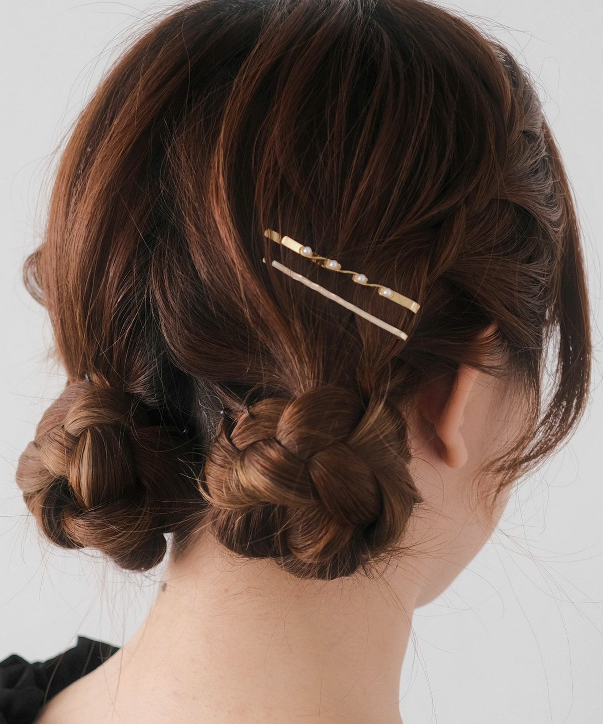 パール飾りカラーセットヘアピン