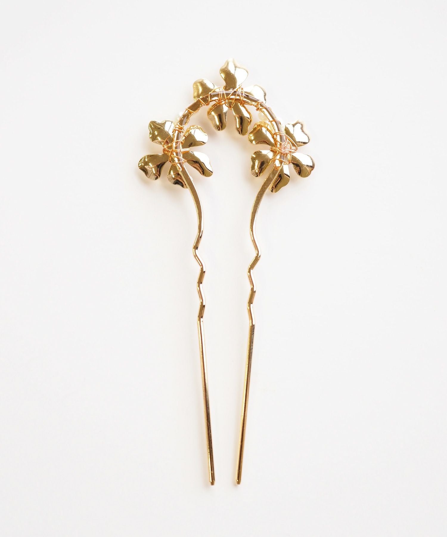 メタルフラワーパールコーム