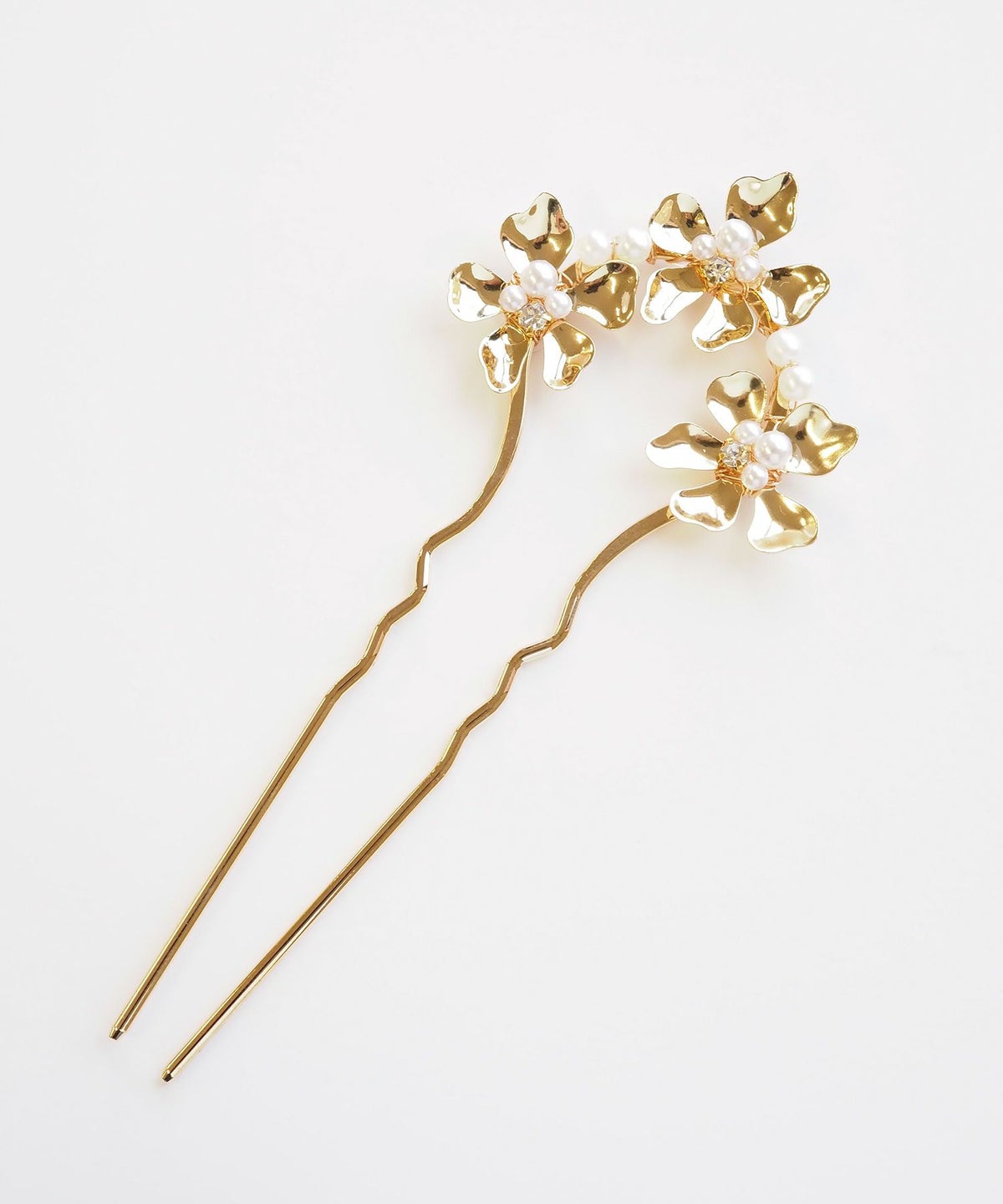 メタルフラワーパールコーム