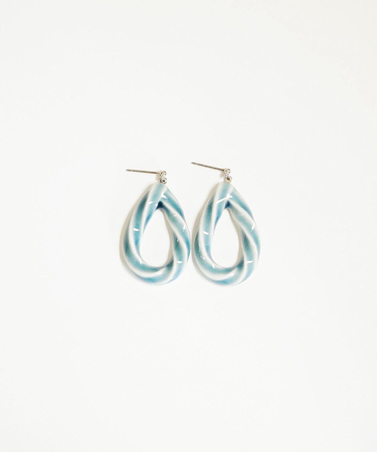 美濃焼タイルドロップピアス【七窯社】