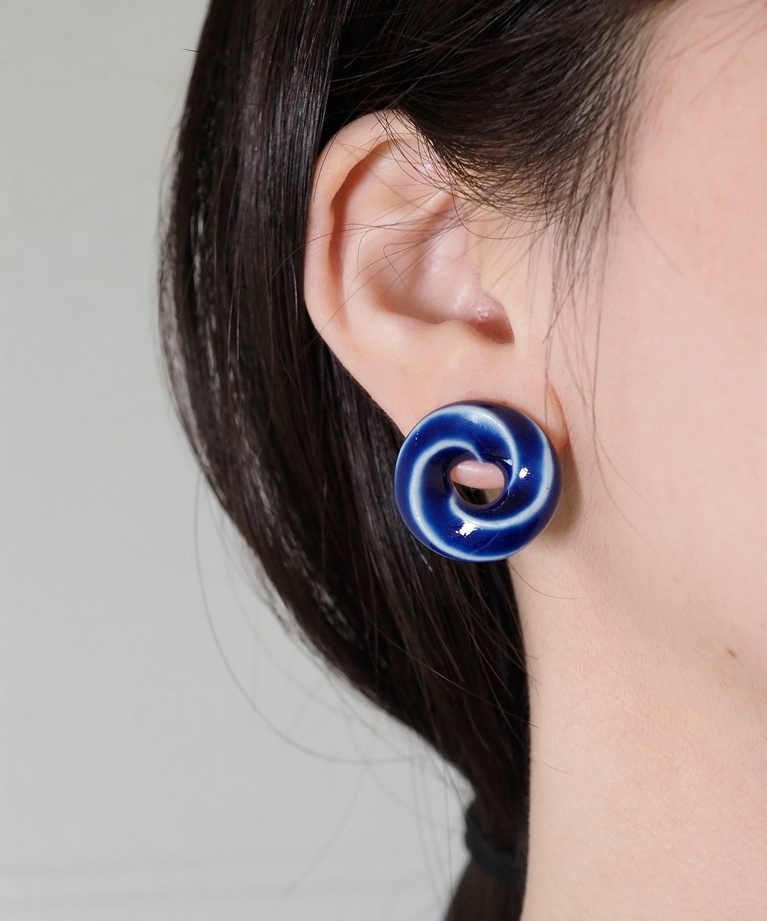 美濃焼タイルくるりピアス【七窯社】