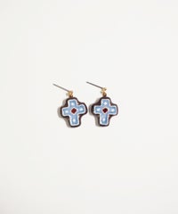 美濃焼タイルくろわピアス【七窯社】