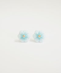 美濃焼タイル小花イヤリング【七窯社】