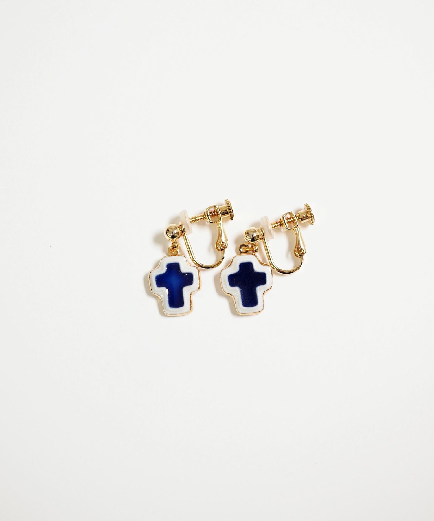 美濃焼タイルみにくろイヤリング【七窯社】