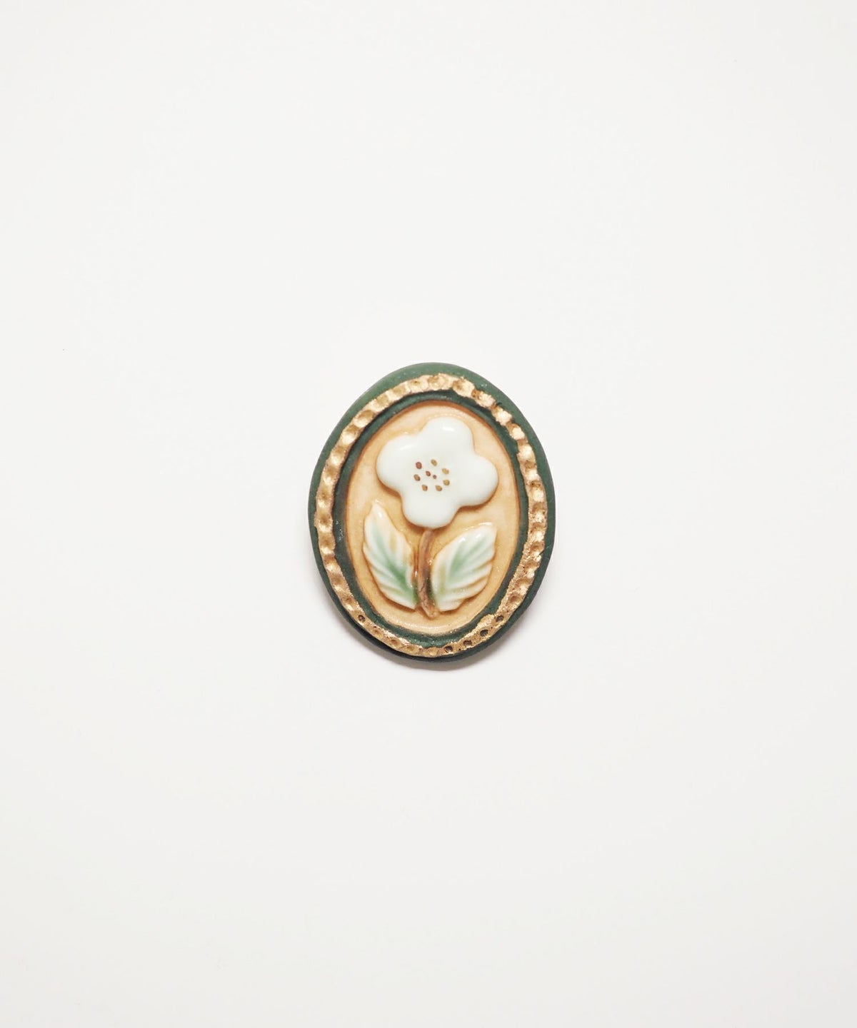 美濃焼タイル額縁ブローチ【七窯社】