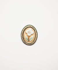 美濃焼タイル額縁ブローチ【七窯社】