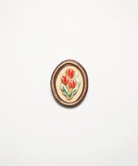 美濃焼タイル額縁ブローチ【七窯社】