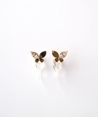メタルバタフライ樹脂ノンホールイヤリング
