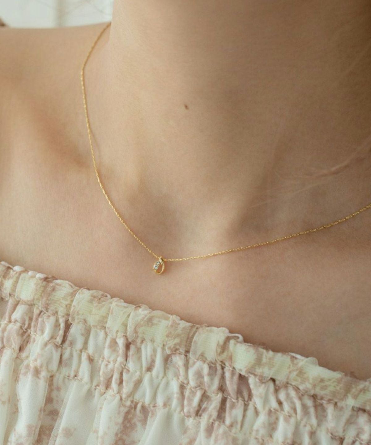 【web限定】ルミティアドロップストーンネックレス【Lumirise】