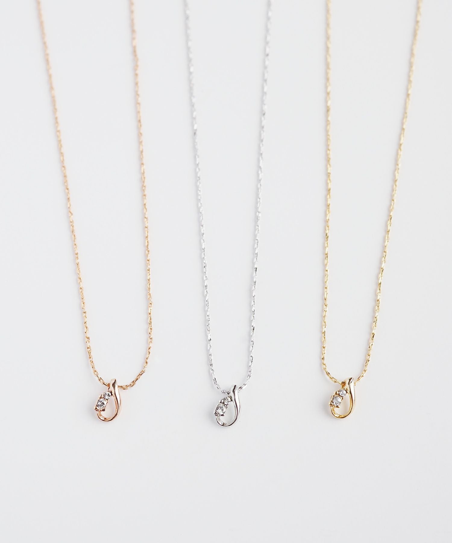 【web限定】ルミティアドロップストーンネックレス【Lumirise】