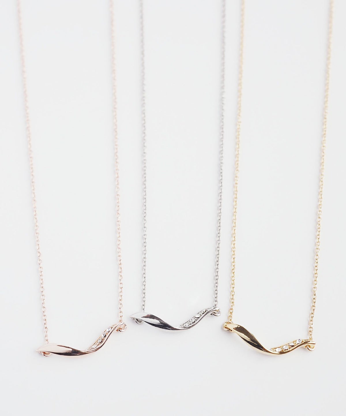 【web限定】ルミツイストバーストーンネックレス【Lumirise】