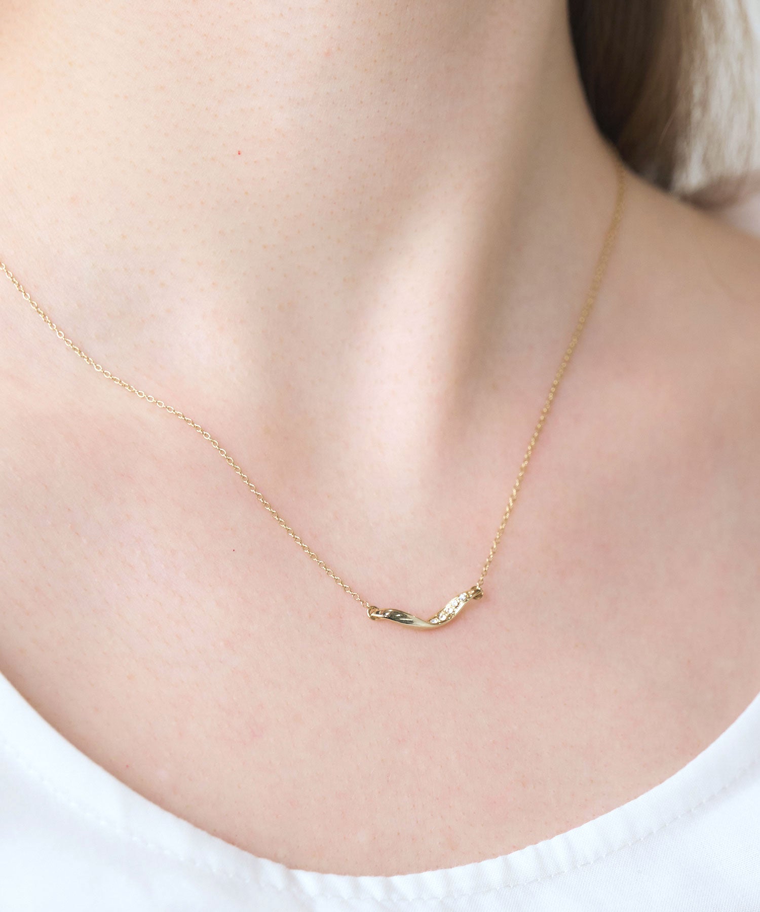 【web限定】ルミツイストバーストーンネックレス【Lumirise】