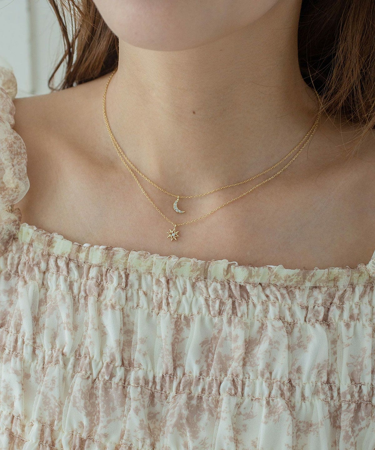 【web限定】ルミムーンスターレイヤーネックレス【Lumirise】