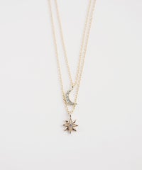 【web限定】ルミムーンスターレイヤーネックレス【Lumirise】