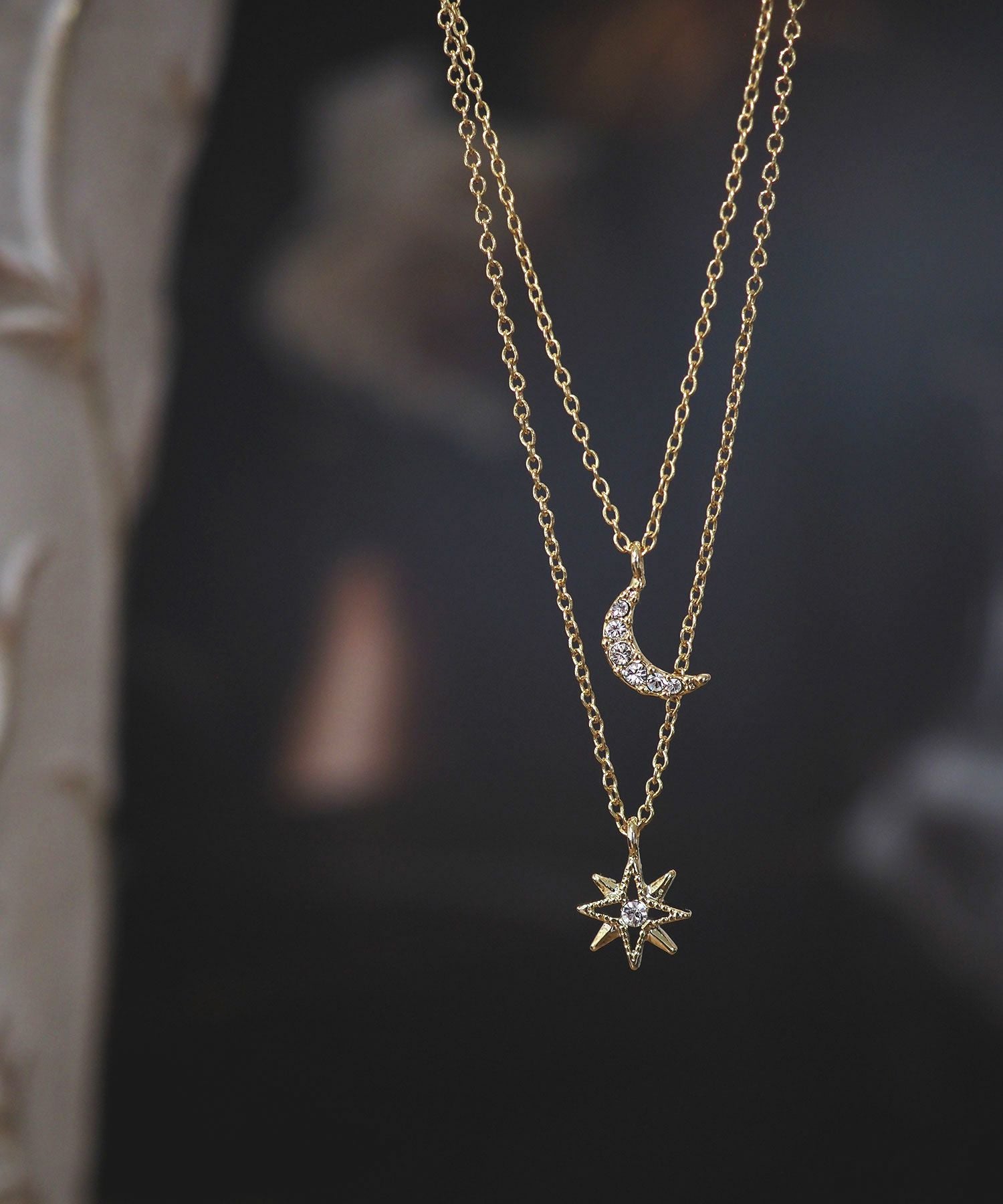 【web限定】ルミムーンスターレイヤーネックレス【Lumirise】