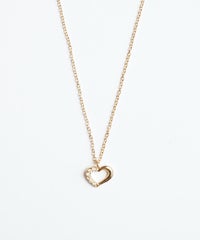 オープンハートステンレスネックレス