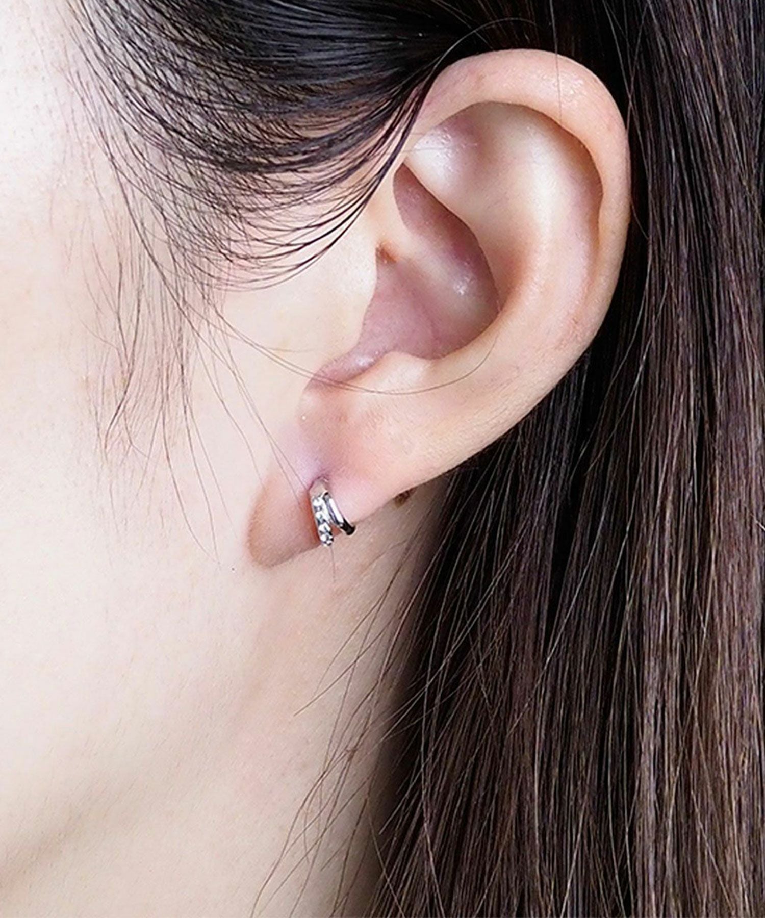 ドロップラインサージカルステンレスポストピアス【MUK petite charme