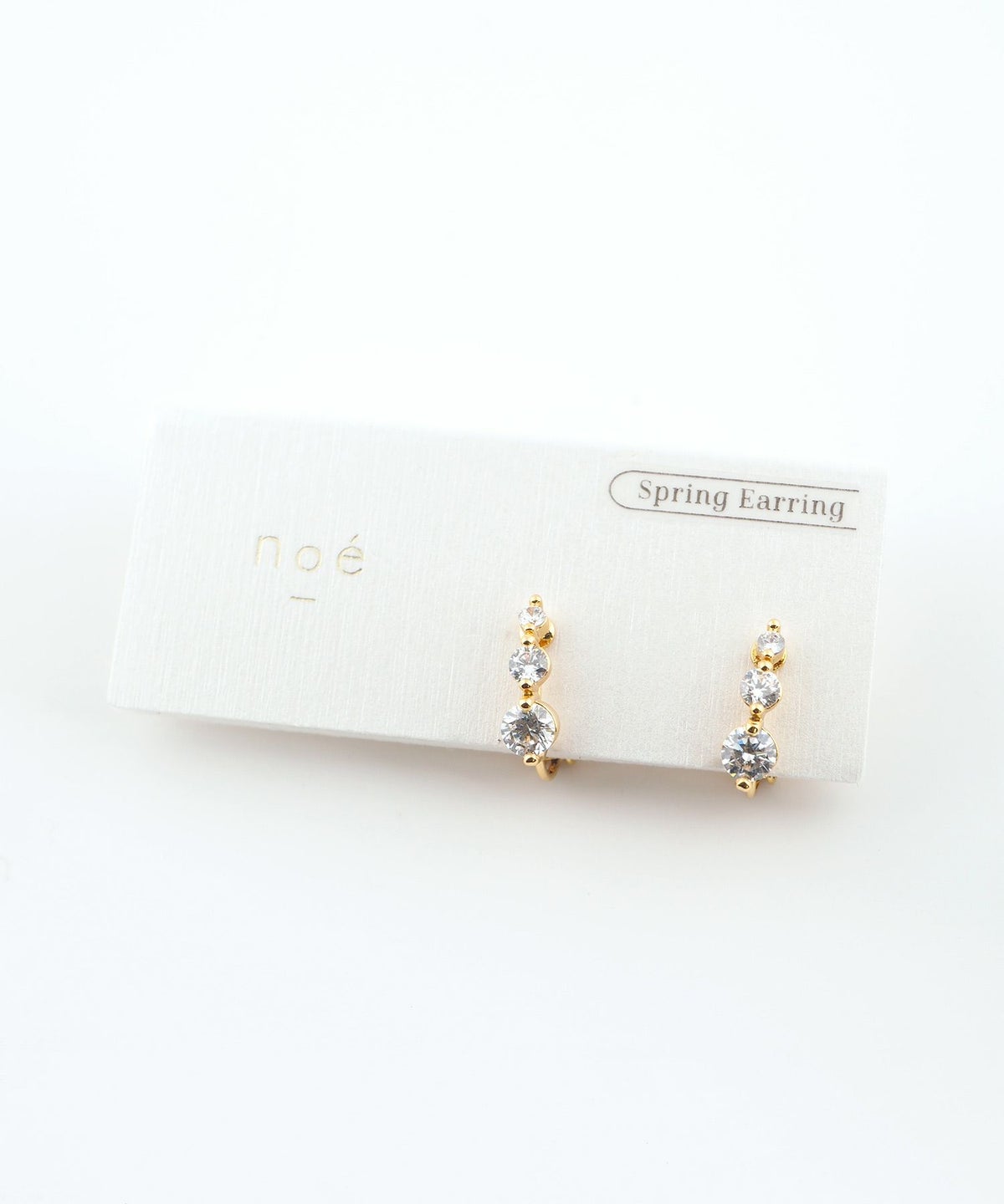 グラデーションビジューIMFスプリングイヤリング