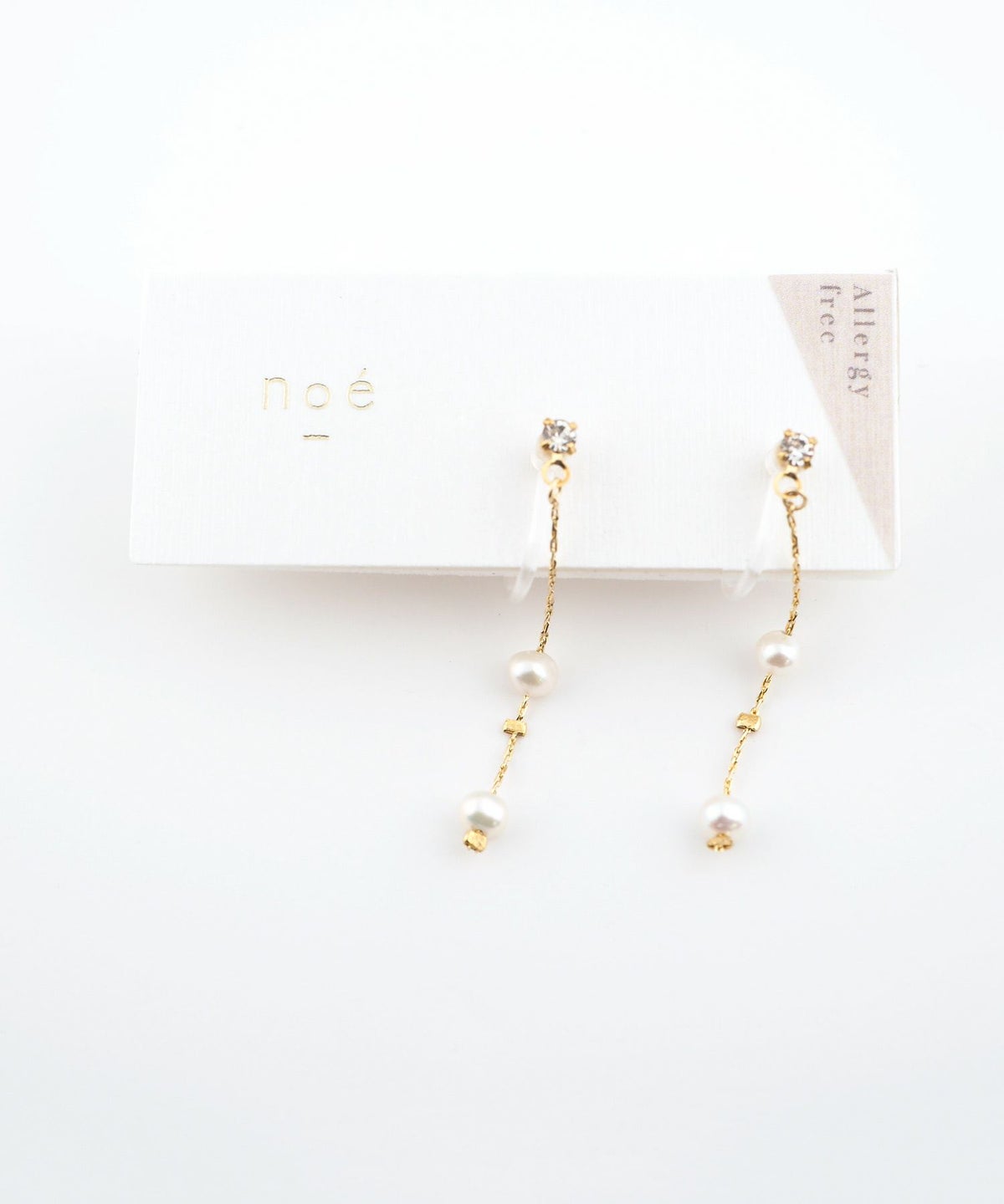 フィルシェヌ淡水パールスプリングクリアイヤリング