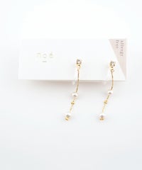 フィルシェヌ淡水パールスプリングクリアイヤリング