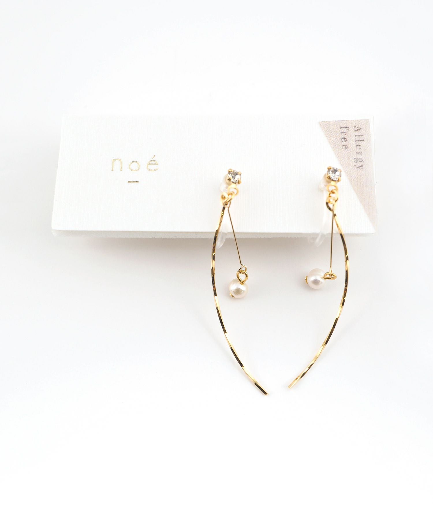 アーク淡水パールスプリングクリアイヤリング