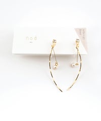 アーク淡水パールスプリングクリアイヤリング