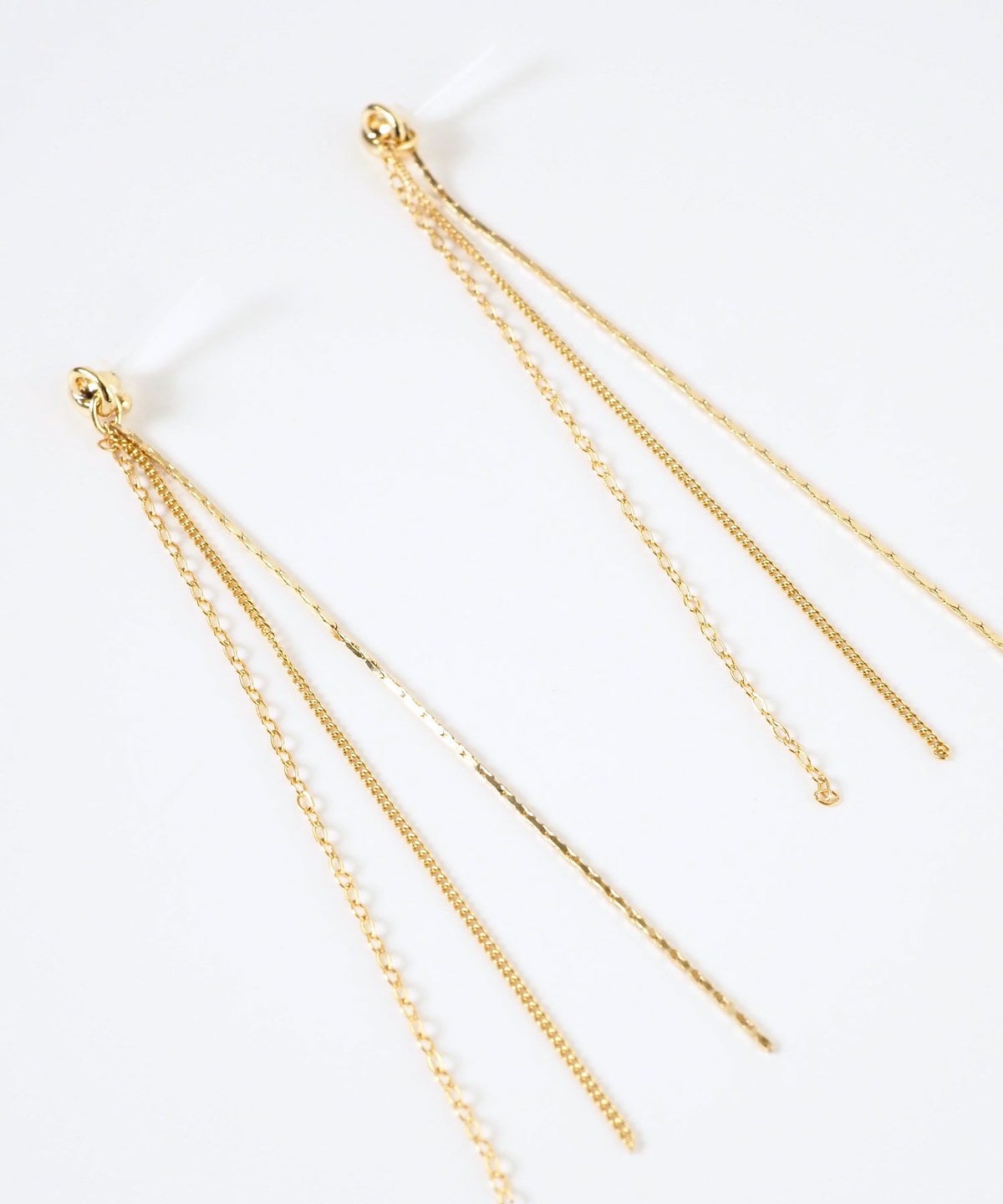 【web限定】ルミトリプルロングチェーンセラミックポストピアス【Lumirise】