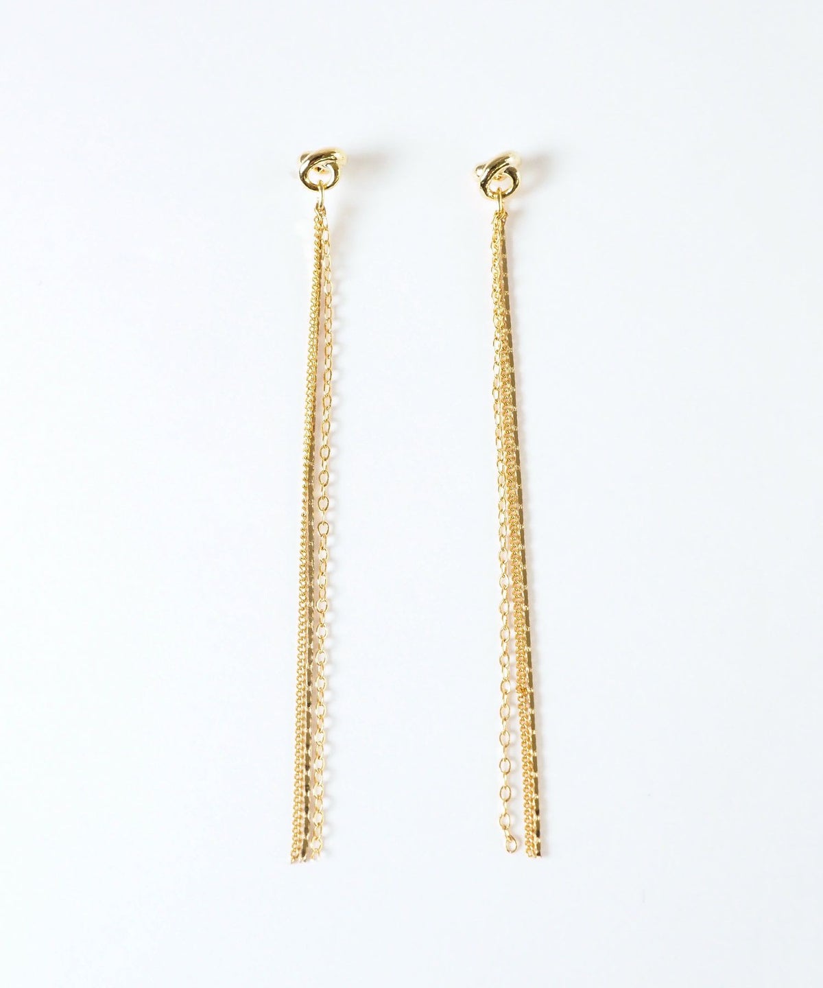 【web限定】ルミトリプルロングチェーンセラミックポストピアス【Lumirise】