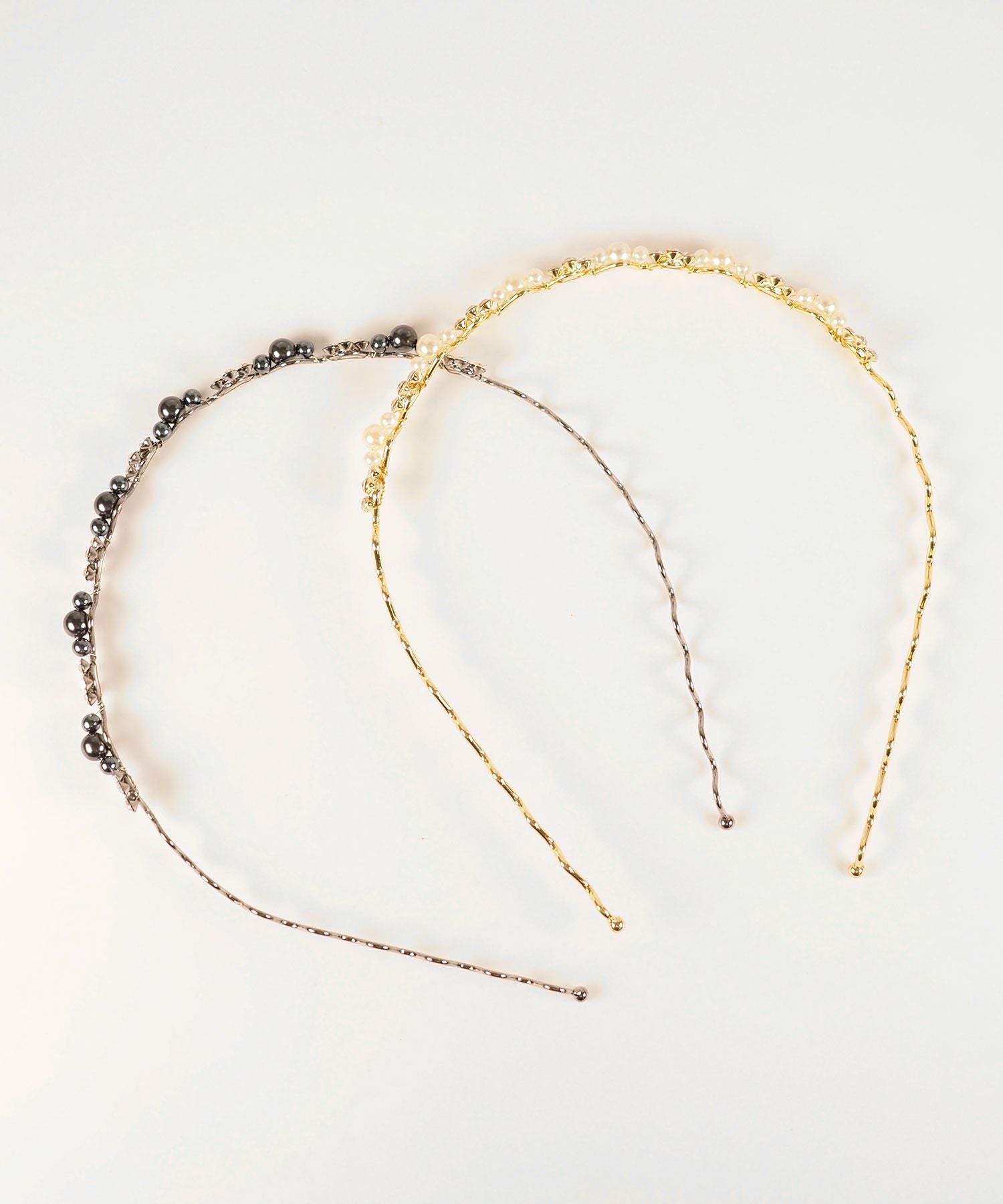 パールフラワービジューカチューシャ