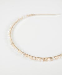 パールクリアストーンカチューシャ