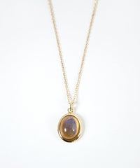 [SV925]オーバルオーロラガラスネックレス【cucia】