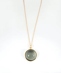 [SV925]ラウンドオーロラガラスネックレス【cucia】