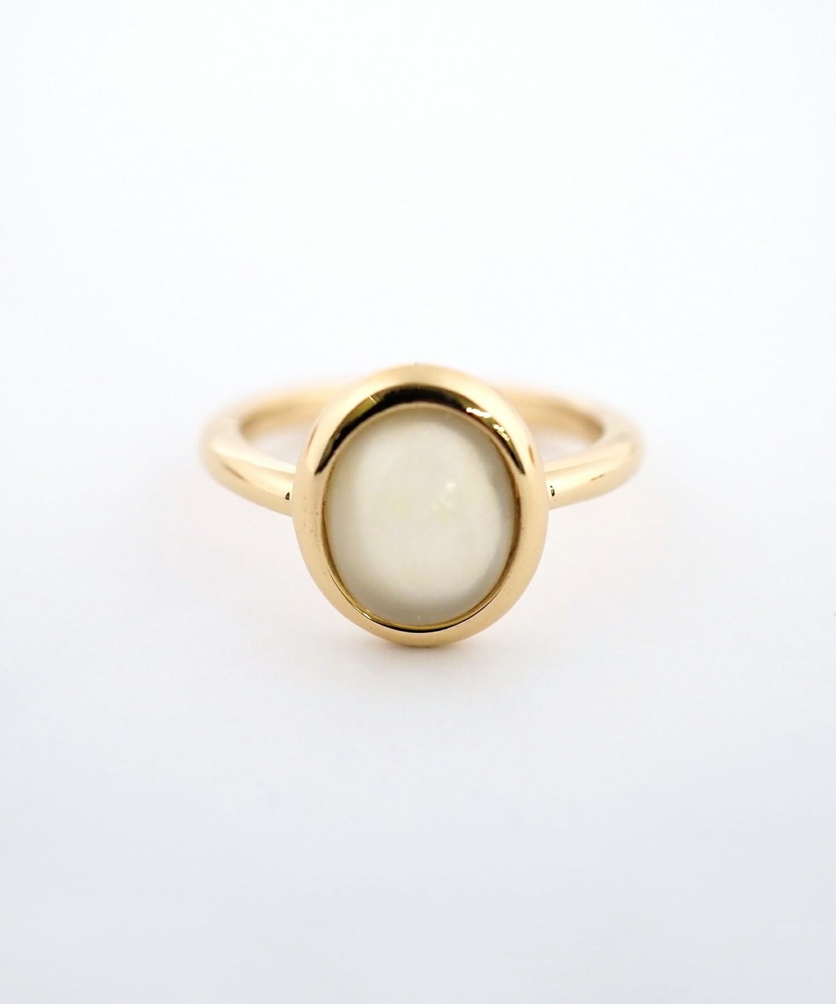 [SV925]オーバルオーロラガラスリング【cucia】