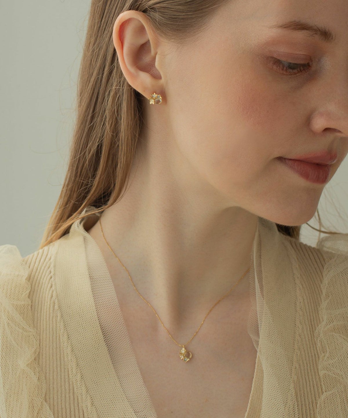 ナチュラルストーンブーケットネックレス【MUK Dreamy stone】