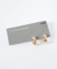 クロスパターンフープサージカルステンレスポストピアス