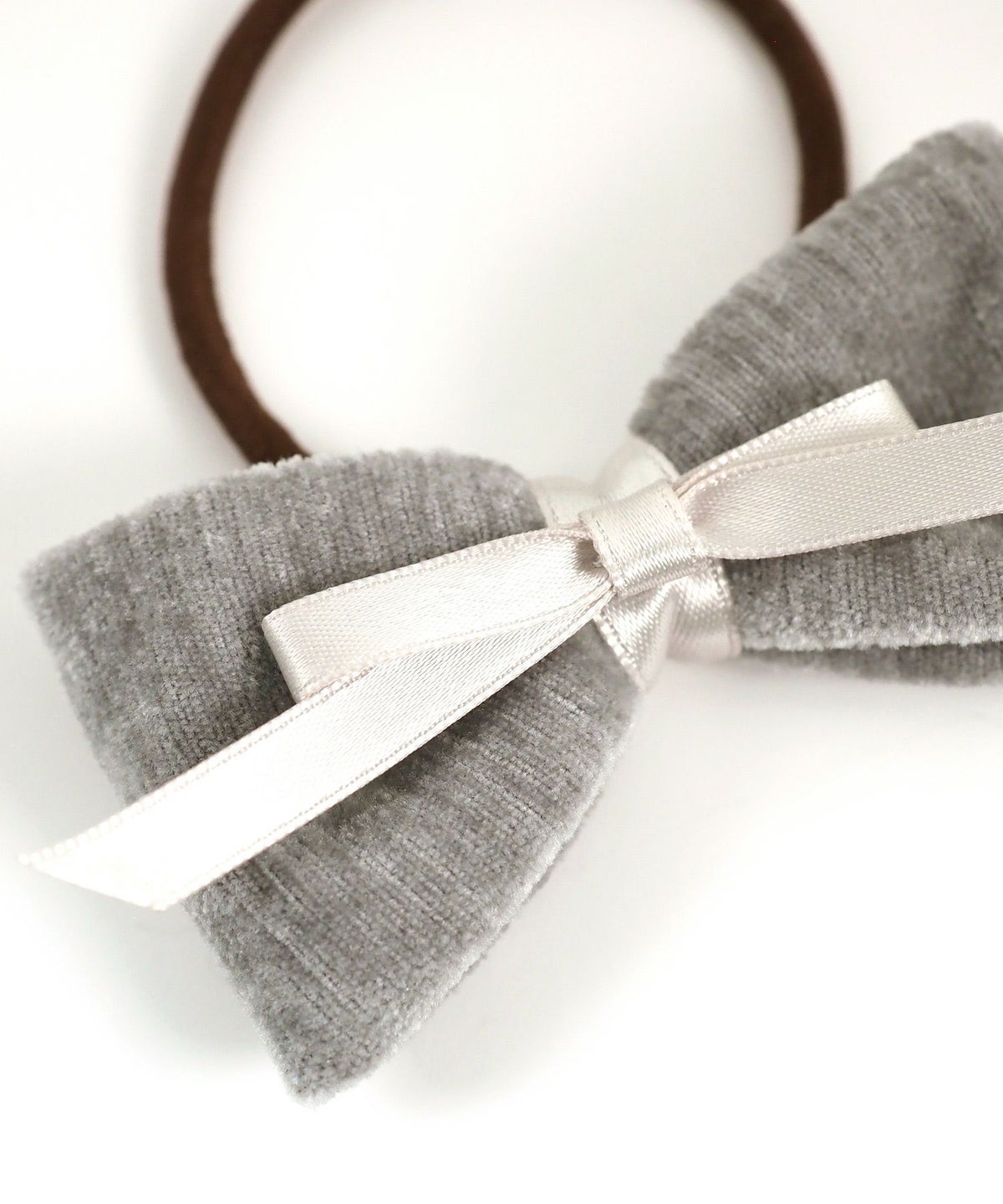 ベロアレイヤードリボンポニー