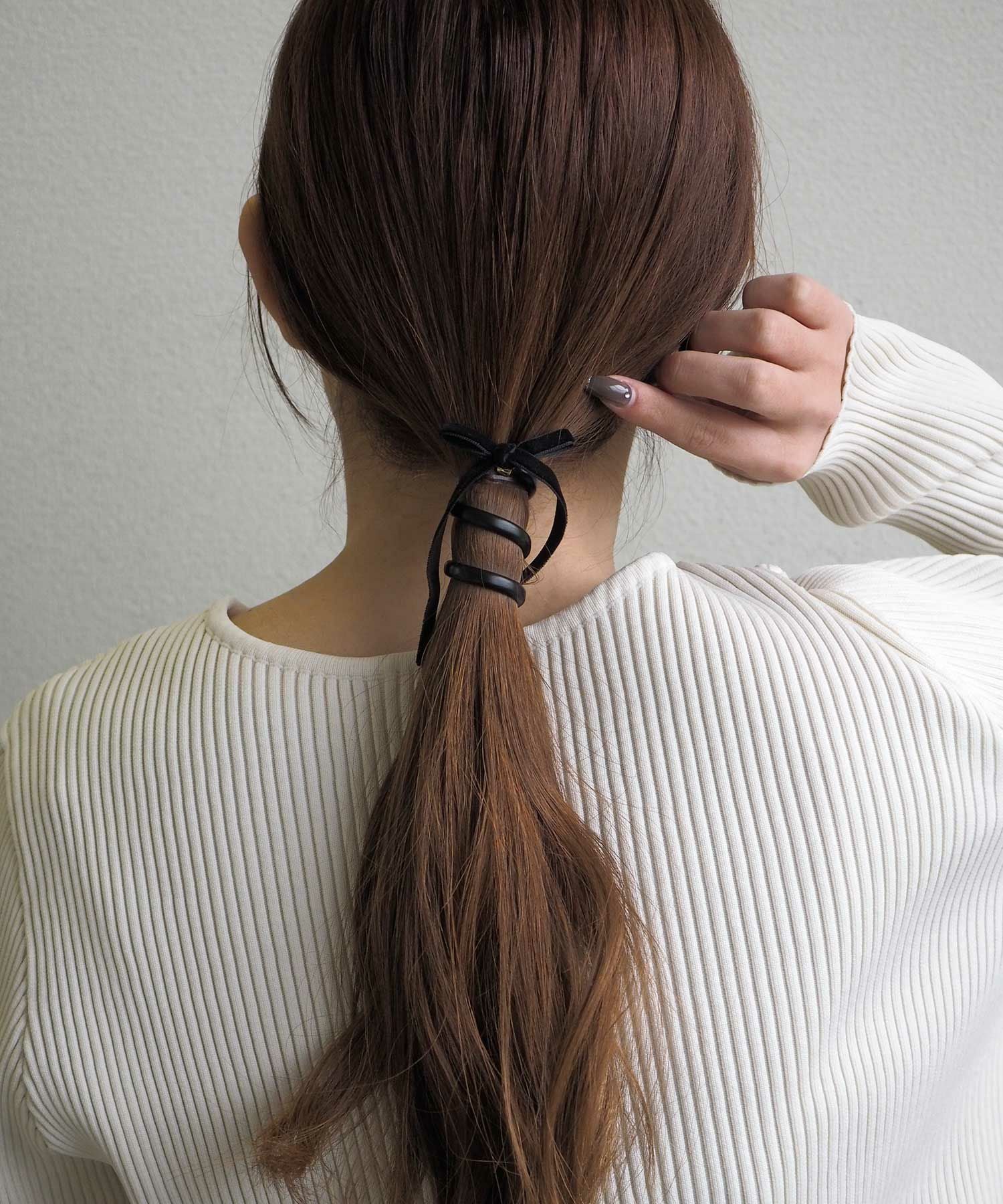 ベロアリボンミニクルクルコイルアップ2Pセット