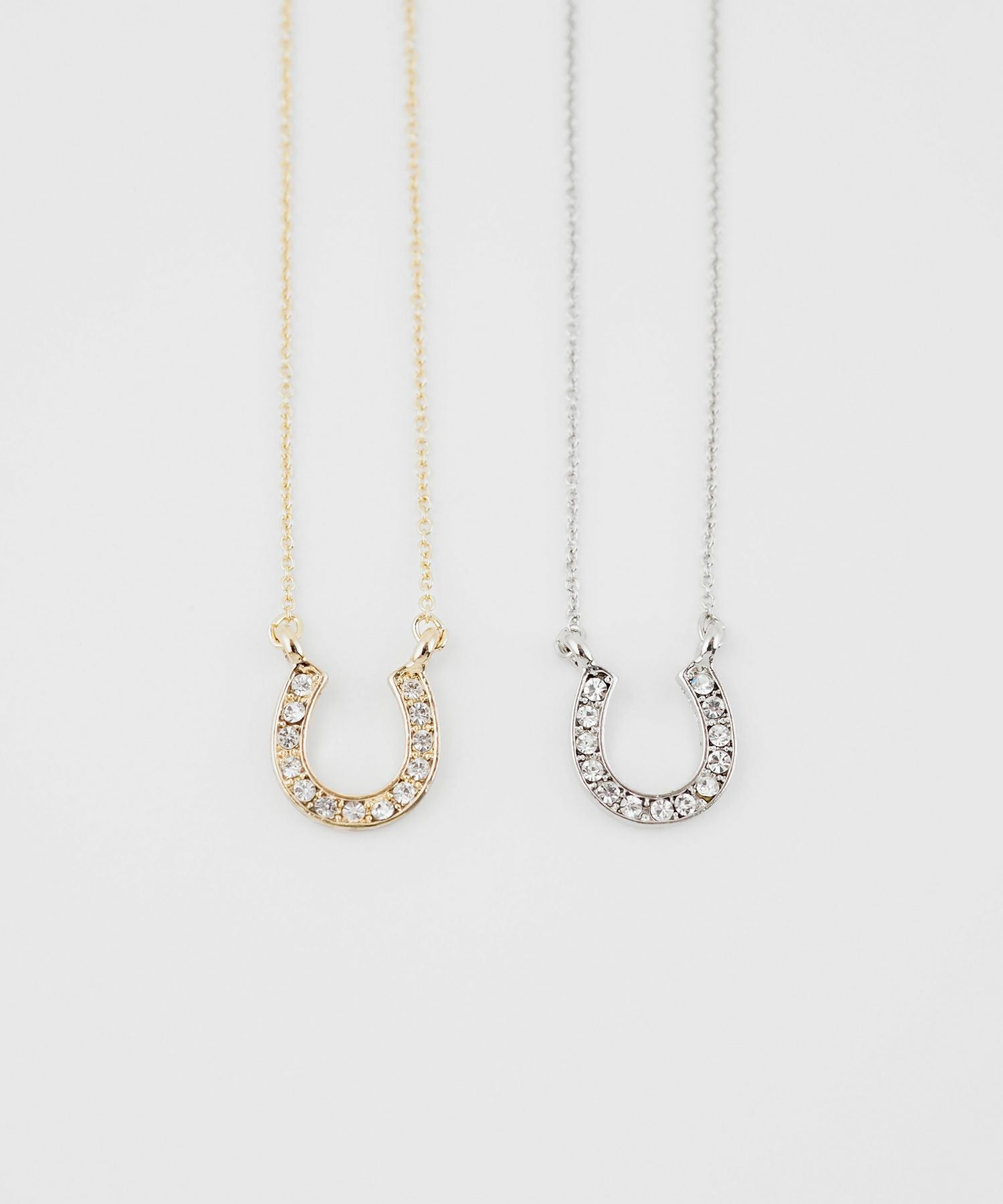 ビジューホースシュースライドネックレス